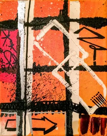 ST35, étude abstraite urbaine petit format de Rodolphe Héraud, 19 × 24 cm