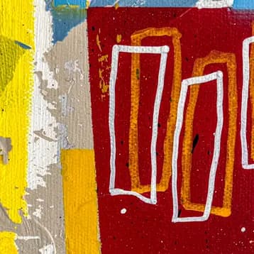 Détails de STNS03, motifs géométriques, fenêtres et lignes colorées dans une abstraction urbaine – détail 2 (STNS03)