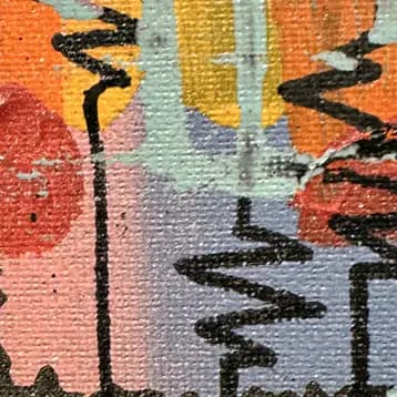 Focus sur les couches de peinture, les coulures et les détails de graffiti de ST12 – détail 2 (ST12)
